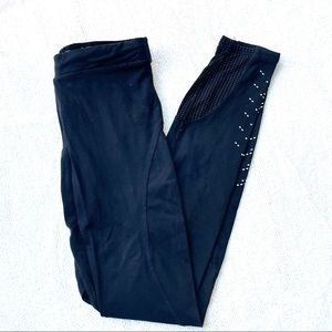 Pair of black running reflective leggings